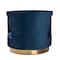 Baxton Studio Neville Modern Luxe and Glam Navy Blue Velvet Fabric Upholstered and Gold Finished Metal Armchair 190-11615-ZORO - alternate 7
